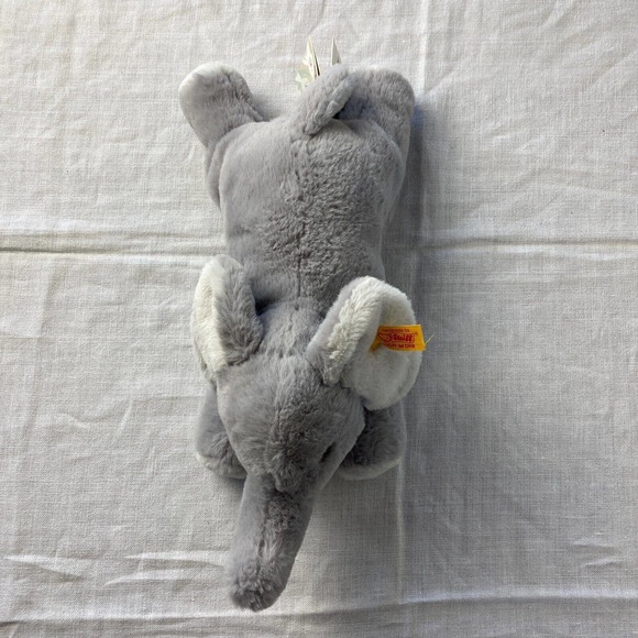 Steiff Soft Cuddly Friends ELNA ELEPHANT 064074 Stuffed Animal Plush Button Ear - Picture 8 of 13